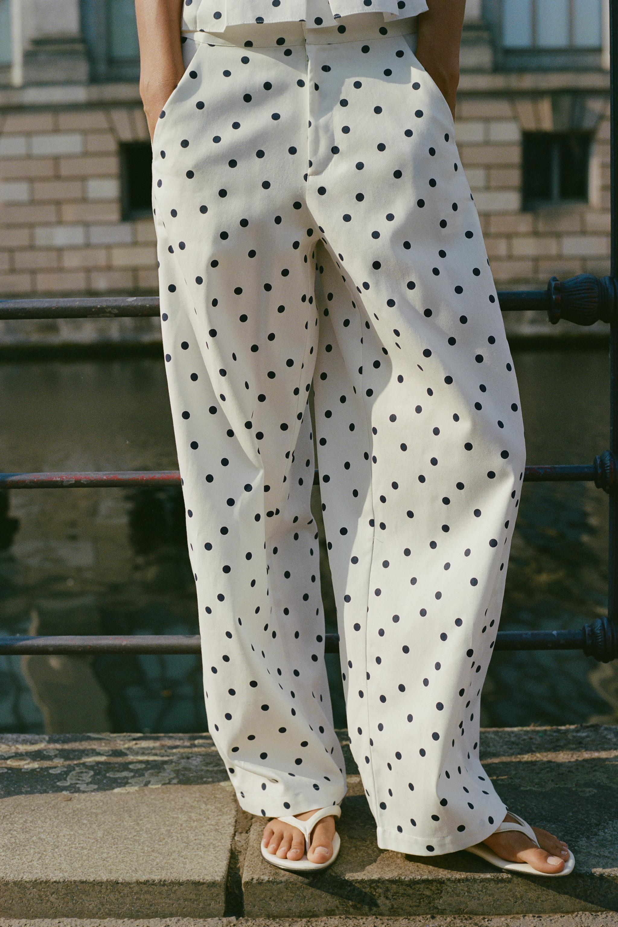 Polka Dot Barrel Trousers