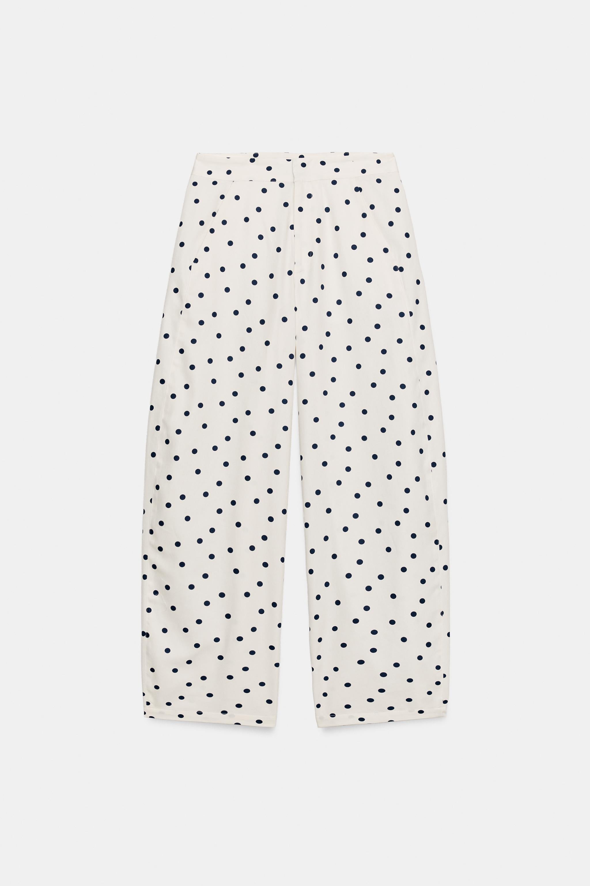 Polka Dot Barrel Trousers