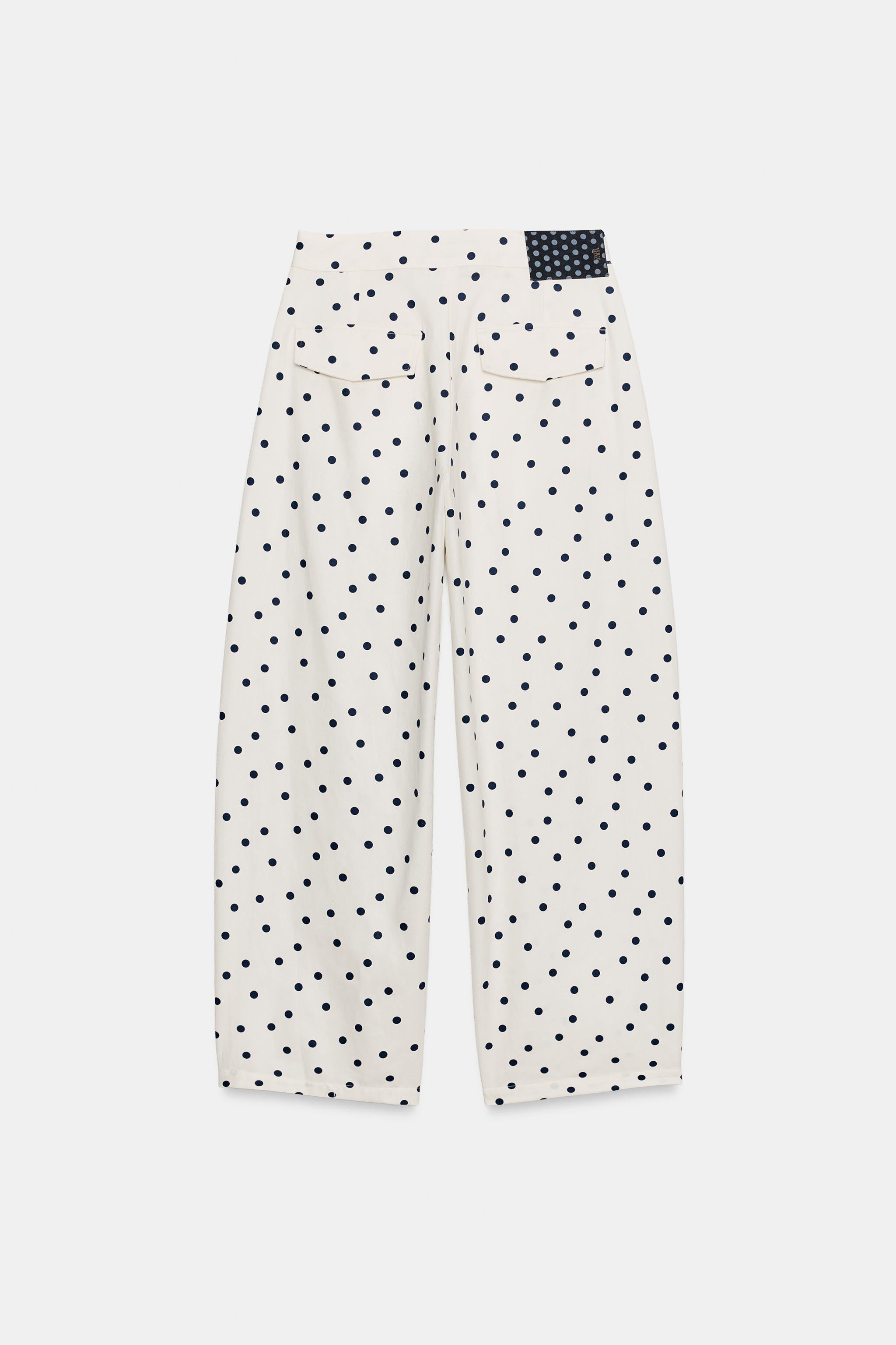 Polka Dot Barrel Trousers