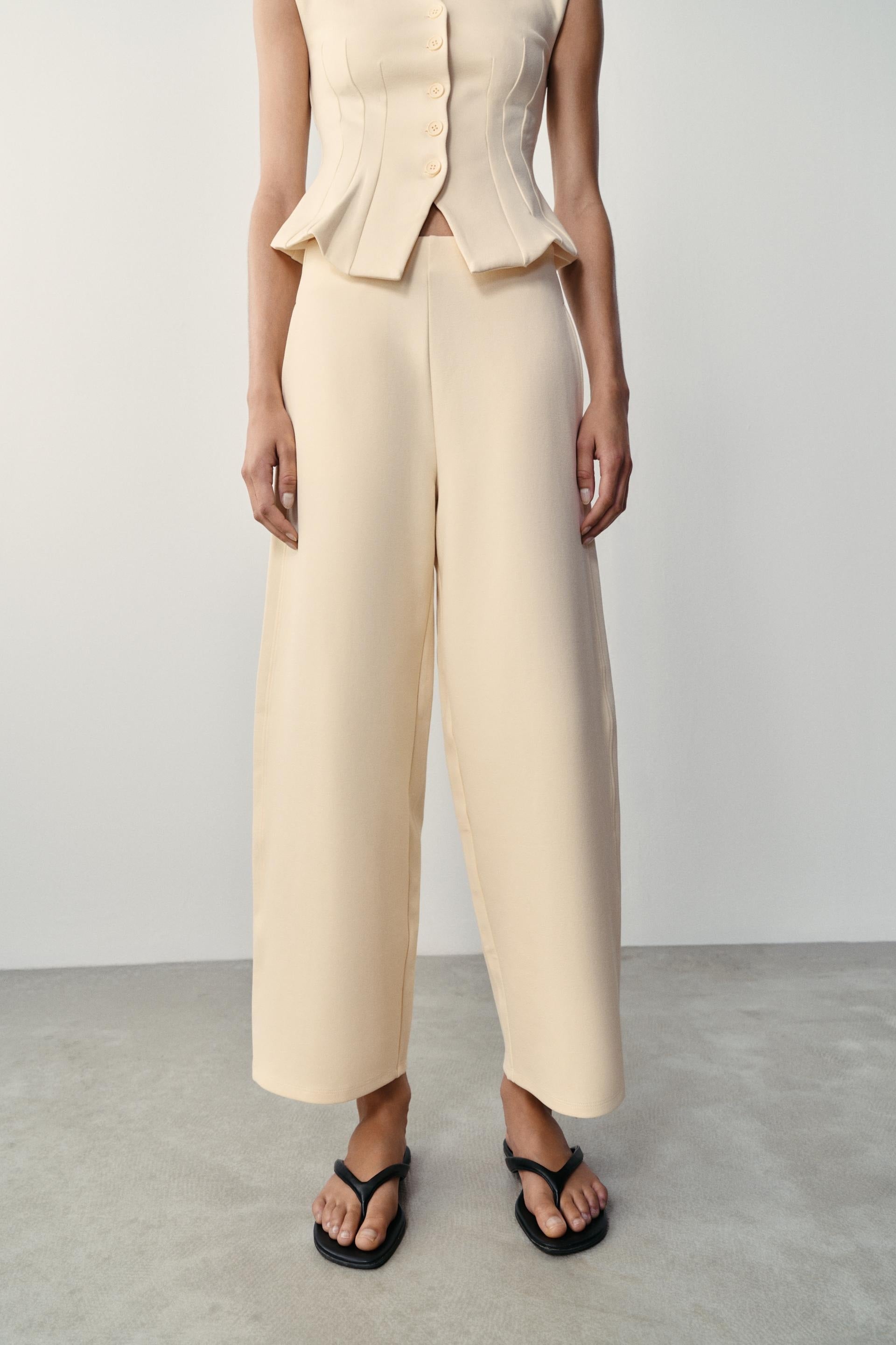 Interlock Balloon Wide-Leg Trousers