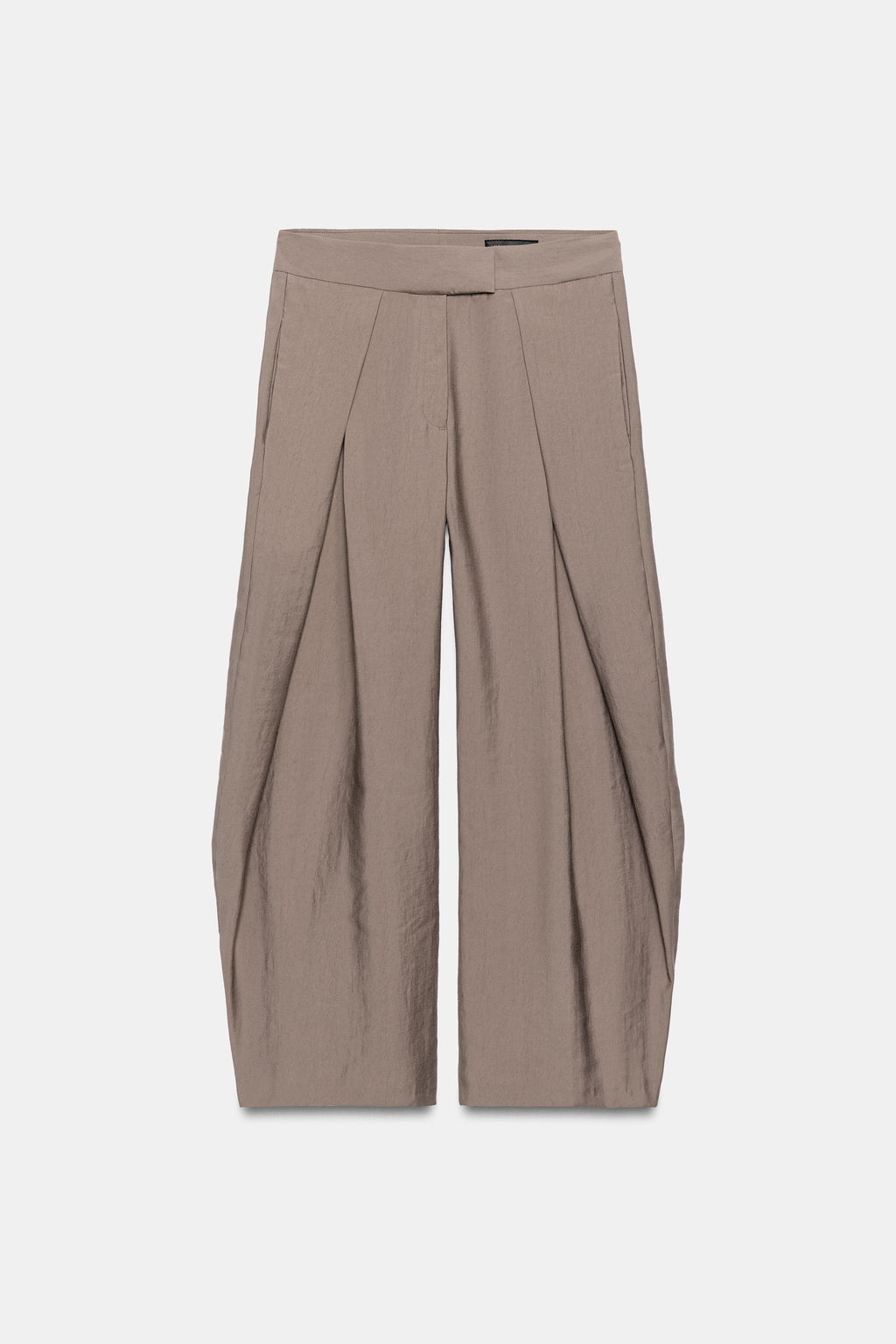 Wide-Leg Pleated Trousers
