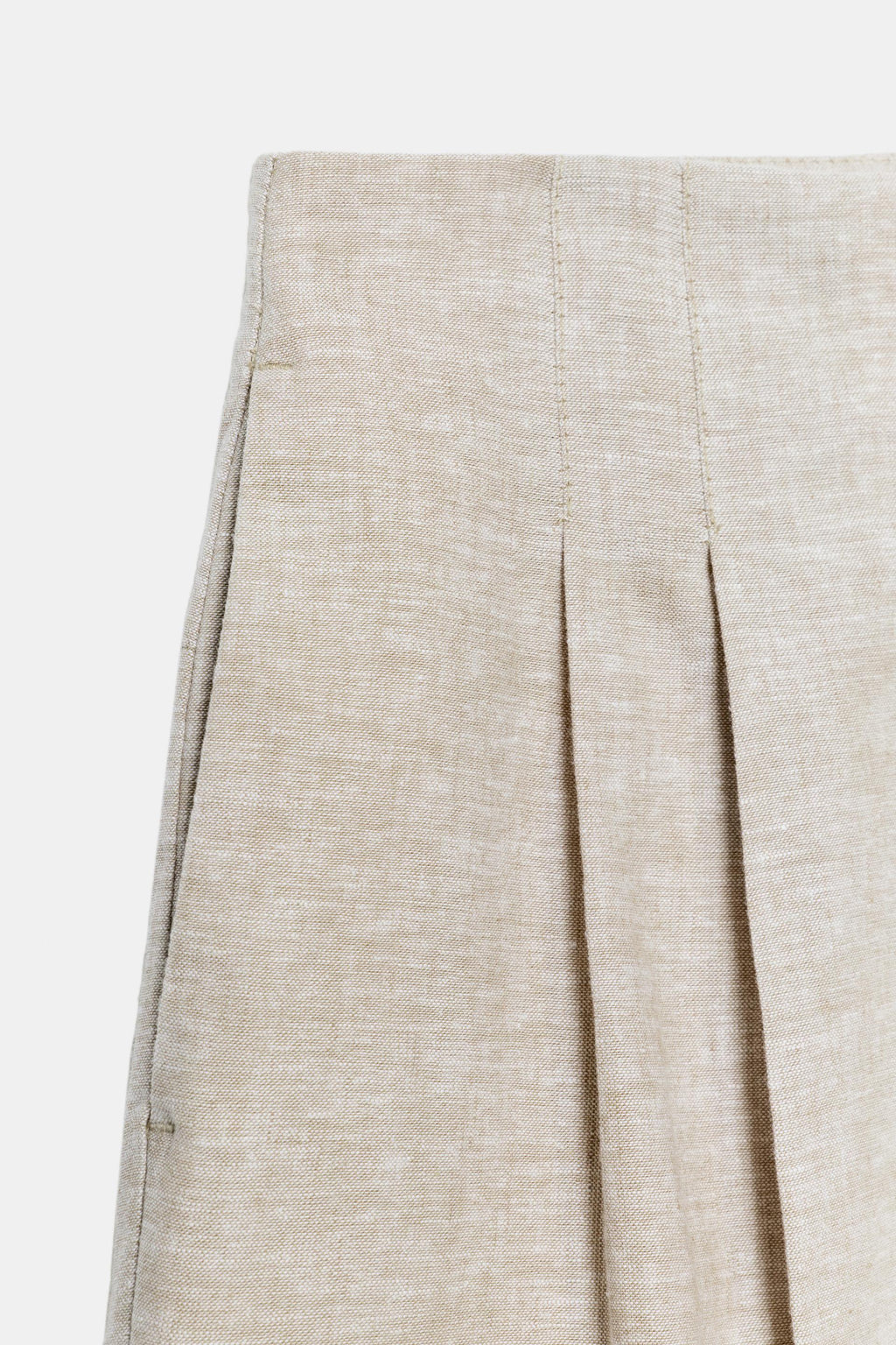 Straight-Leg Linen Blend Trousers