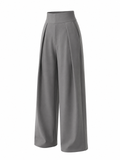 Cool Gray Balloon Wide-Leg Trousers