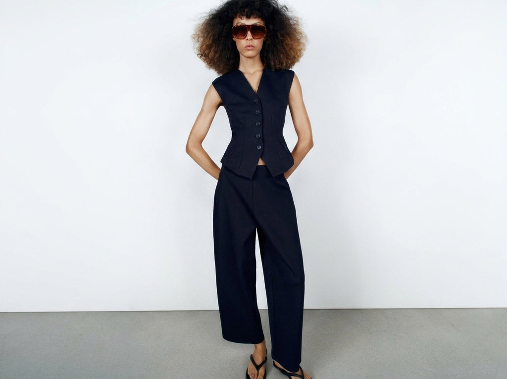 Interlock Balloon Wide-Leg Trousers