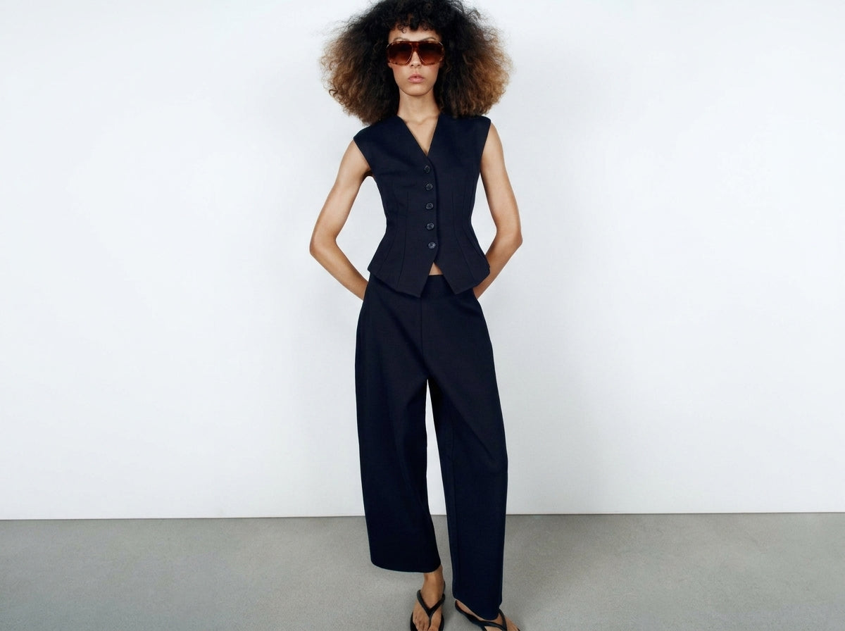 Interlock Balloon Wide-Leg Trousers