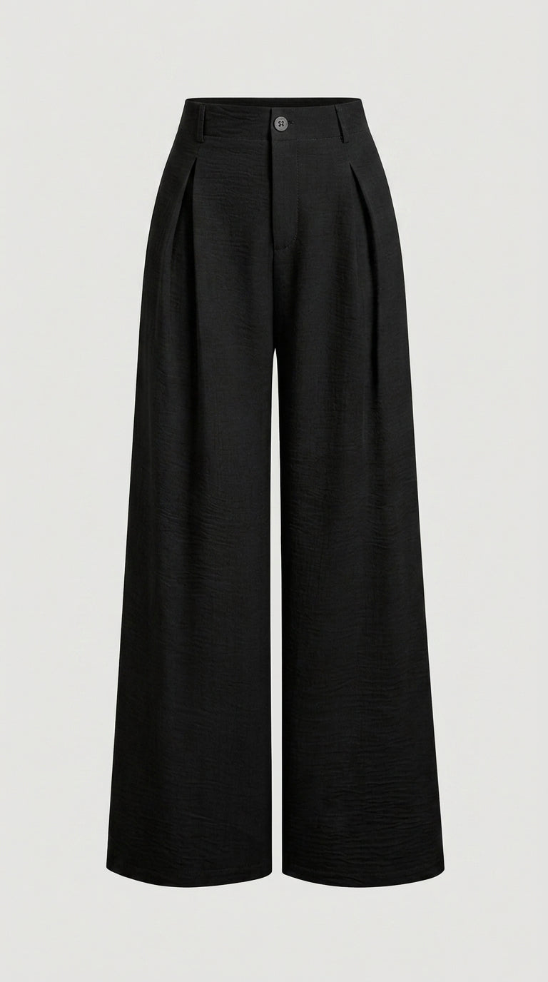 Vintage Jacquard Wide-Leg Trousers